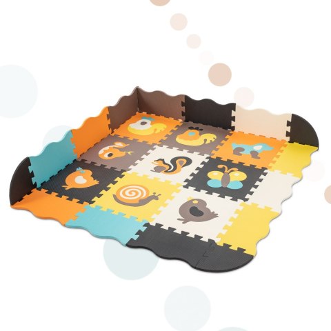 Mata edukacyjna piankowa puzzle zwierzątka kolorowa 114 x 114 cm 25 elementów Mata edukacyjna piankowa puzzle zwierzątka kolorowa 114 x 114 cm 25 elementów