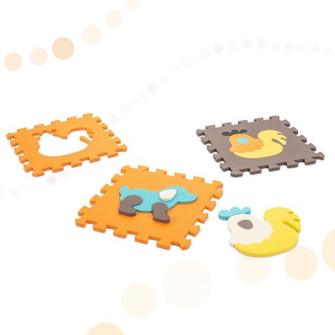 Mata edukacyjna piankowa puzzle zwierzątka kolorowa 114 x 114 cm 25 elementów Mata edukacyjna piankowa puzzle zwierzątka kolorowa 114 x 114 cm 25 elementów