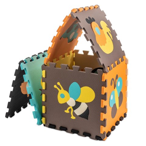 Mata edukacyjna piankowa puzzle zwierzątka kolorowa 85 x 85 cm 9 elementów Mata edukacyjna piankowa puzzle zwierzątka kolorowa 85 x 85 cm 9 elementów