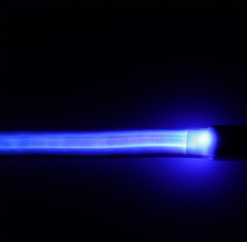 Smycz dla psa kota świecąca spacer jesień zima noc LED 1,2 m niebieska Smycz dla psa kota świecąca spacer jesień zima noc LED 1,2 m niebieska