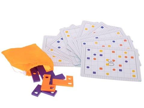 Gra logiczna układanka klocki tetris łamigłówka+ karty 42el. Gra logiczna układanka klocki tetris łamigłówka+ karty 42el.