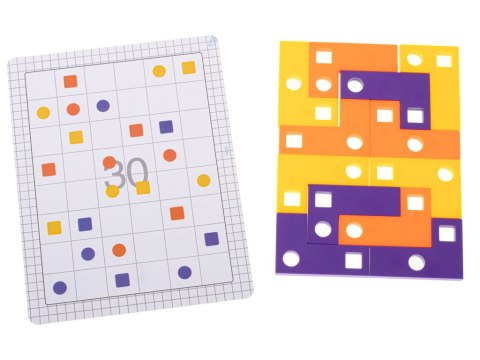 Gra logiczna układanka klocki tetris łamigłówka+ karty 42el. Gra logiczna układanka klocki tetris łamigłówka+ karty 42el.