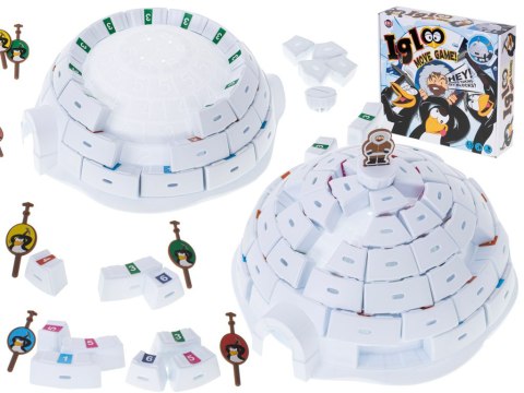Gra zręcznościowa zbuduj igloo pingwiny Gra zręcznościowa zbuduj igloo pingwiny
