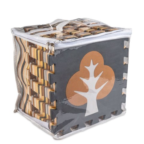 Mata edukacyjna piankowa puzzle brązowa 143 x 143 cm 36 elementów Mata edukacyjna piankowa puzzle brązowa 143 x 143 cm 36 elementów