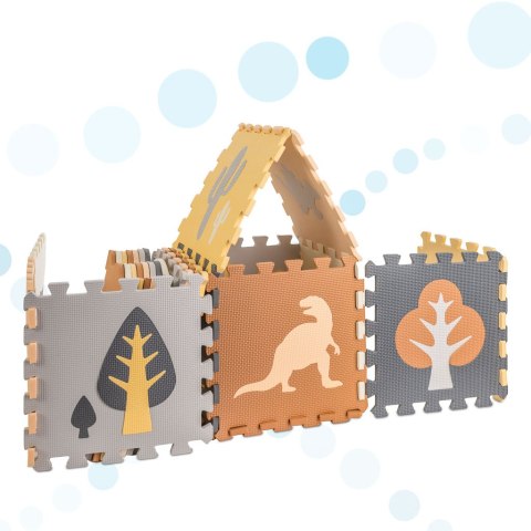 Mata edukacyjna piankowa puzzle brązowa 143 x 143 cm 36 elementów Mata edukacyjna piankowa puzzle brązowa 143 x 143 cm 36 elementów