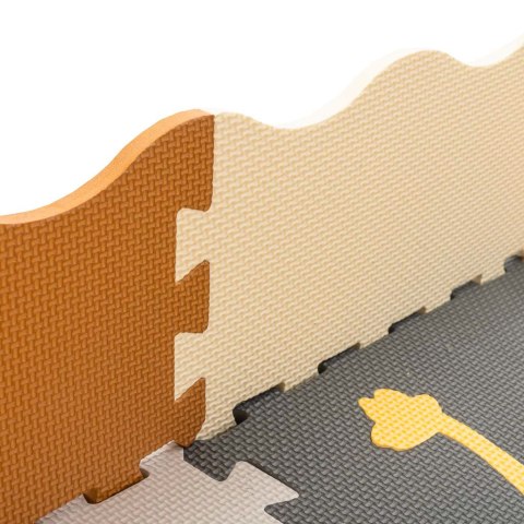 Mata edukacyjna piankowa puzzle brązowa 143 x 143 cm 36 elementów Mata edukacyjna piankowa puzzle brązowa 143 x 143 cm 36 elementów