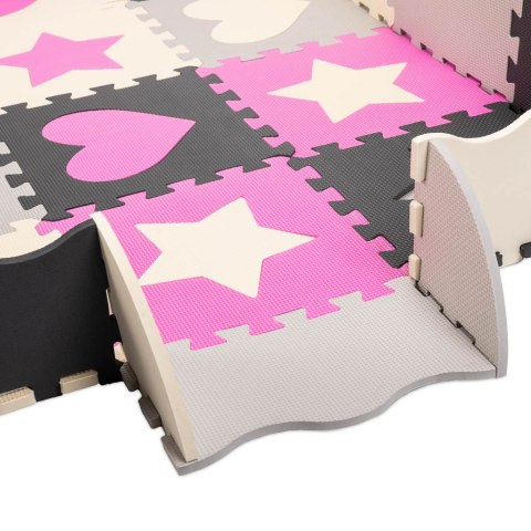 Mata edukacyjna piankowa puzzle różowa 143 x 143 cm 36 elementów Mata edukacyjna piankowa puzzle różowa 143 x 143 cm 36 elementów