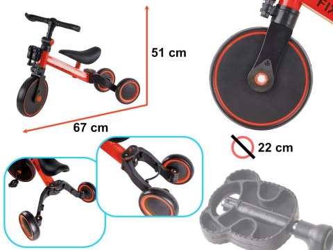 Rowerek biegowy Trike Fix Mini rower wielofunkcyjny 3w1 czerwony Rowerek biegowy Trike Fix Mini rower wielofunkcyjny 3w1 czerwony