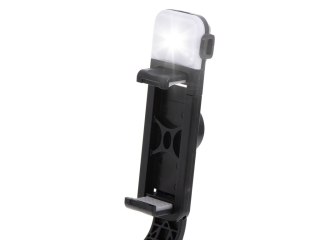 Kijek do selfie z pilotem Bluetooth statyw tripod lampka LED czarny