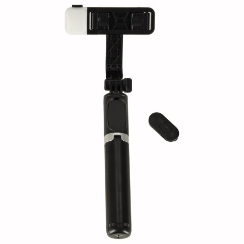 Kijek do selfie z pilotem Bluetooth statyw tripod lampka LED czarny Kijek do selfie z pilotem Bluetooth statyw tripod lampka LED czarny