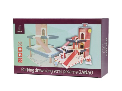 Parking drewniany garaż LULILO GANAO straż pożarna Parking drewniany garaż LULILO GANAO straż pożarna