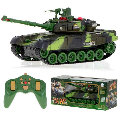 Czołg zdalnie sterowany na pilota RC War Tank 9993 2.4 GHz kamuflaż leśny Czołg zdalnie sterowany na pilota RC War Tank 9993 2.4 GHz kamuflaż leśny