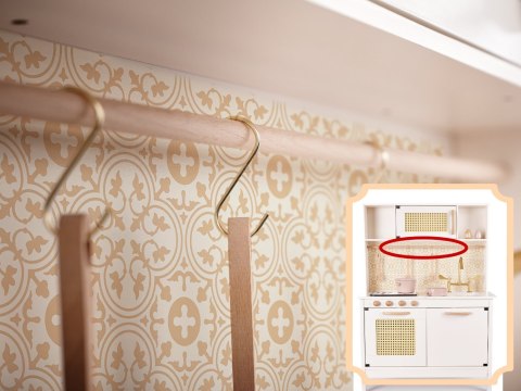 Kuchnia dla dzieci drewniana MDF retro z akcesoriami BOHO 100cm Kuchnia dla dzieci drewniana MDF retro z akcesoriami BOHO 100cm