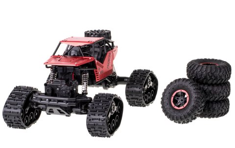 Samochód zdalnie sterowany na pilota RC Rock Crawler 4x4 LHC012 auto 2w1 czerwony Samochód zdalnie sterowany na pilota RC Rock Crawler 4x4 LHC012 auto 2w1 czerwony
