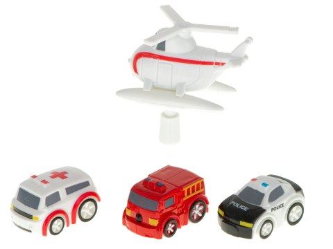 Tor przeszkód interaktywny samochodowy wyścigi parking LED światła dźwięki 3 pojazdy ambulans wóz strażacki radiowóz helikopter Tor przeszkód interaktywny samochodowy wyścigi parking LED światła dźwięki 3 pojazdy ambulans wóz strażacki radiowóz helikopter