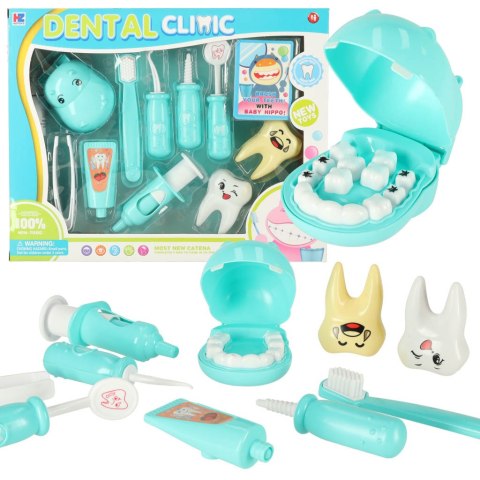 Dentysta zestaw lekarski hipopotam niebieski Dentysta zestaw lekarski hipopotam niebieski