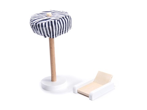 Domek dla lalek drewniany MDF mebelki 78cm czarny LED Domek dla lalek drewniany MDF mebelki 78cm czarny LED
