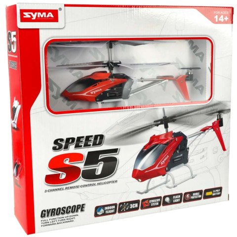 Helikopter zdalnie sterowany na pilota RC SYMA S5 3CH czerwony Helikopter zdalnie sterowany na pilota RC SYMA S5 3CH czerwony