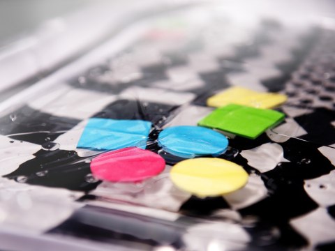 Mata wodna sensoryczna dmuchana dla niemowląt czarno-biała mix wzorów XXL 65x50 cm Mata wodna sensoryczna dmuchana dla niemowląt czarno-biała mix wzorów XXL 65x50 cm