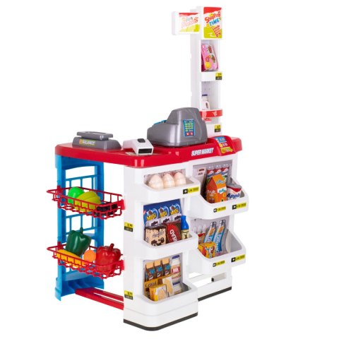 Supermarket sklep kasa fiskalna + wózek Supermarket sklep kasa fiskalna + wózek