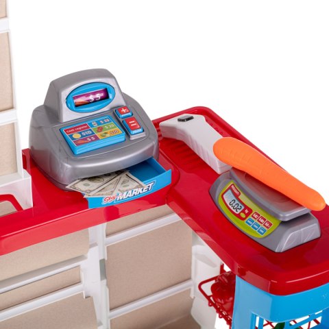 Supermarket sklep kasa fiskalna + wózek Supermarket sklep kasa fiskalna + wózek