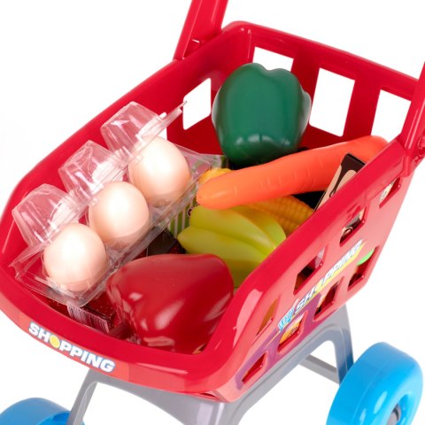 Supermarket sklep kasa fiskalna + wózek Supermarket sklep kasa fiskalna + wózek