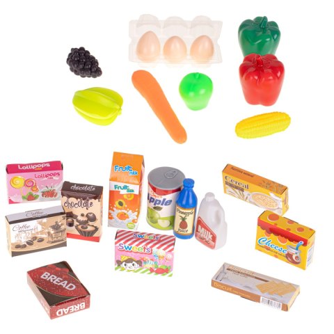 Supermarket sklep kasa fiskalna + wózek Supermarket sklep kasa fiskalna + wózek