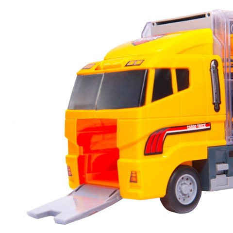 Transporter ciężarówka TIR wyrzutnia + metalowe auta maszyny budowlane Transporter ciężarówka TIR wyrzutnia + metalowe auta maszyny budowlane