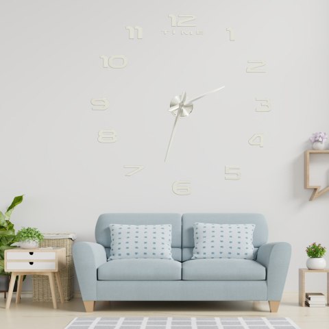 Zegar ścienny naklejany na ścianę 3D lustrzany DIY duży nowoczesny 80-120cm XL Zegar ścienny naklejany na ścianę 3D lustrzany DIY duży nowoczesny 80-120cm XL