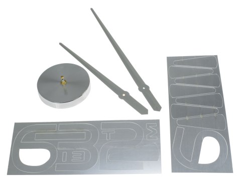 Zegar ścienny naklejany DIY regulowany duży 80-120cm srebrny 4 cyfry Zegar ścienny naklejany DIY regulowany duży 80-120cm srebrny 4 cyfry