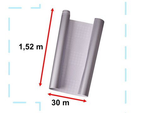 Folia rolka Carbon 4D srebrna 1,52x30m 9086 Folia rolka Carbon 4D srebrna 1,52x30m 9086