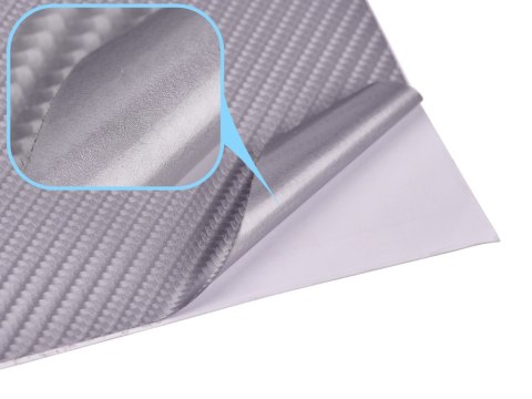 Folia rolka Carbon 4D srebrna 1,52x30m 9086 Folia rolka Carbon 4D srebrna 1,52x30m 9086
