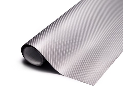 Folia rolka Carbon 4D srebrna 1,52x30m 9086 Folia rolka Carbon 4D srebrna 1,52x30m 9086