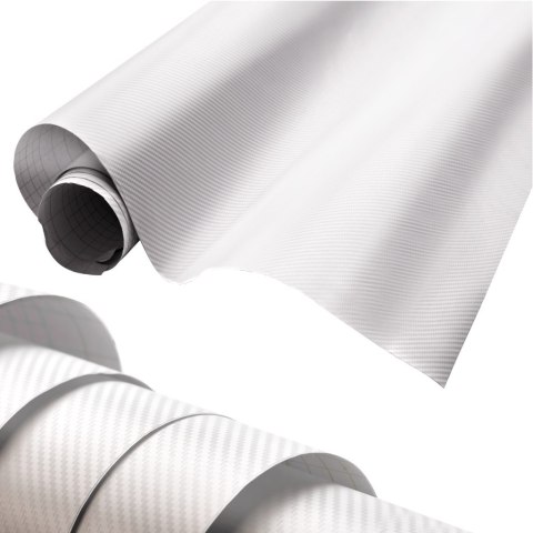 Folia rolka carbon 3D biała 1,27x28m Folia rolka carbon 3D biała 1,27x28m