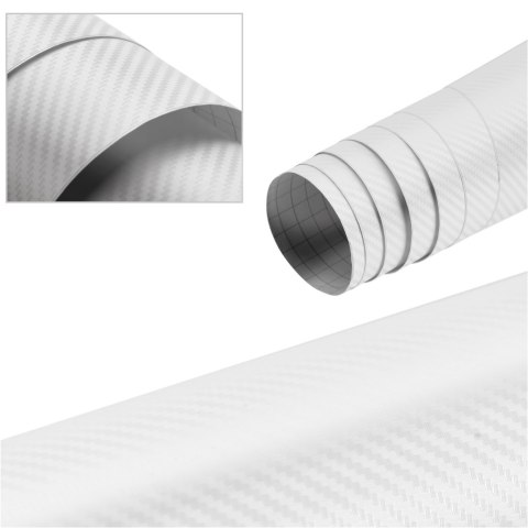 Folia rolka carbon 3D biała 1,27x28m Folia rolka carbon 3D biała 1,27x28m