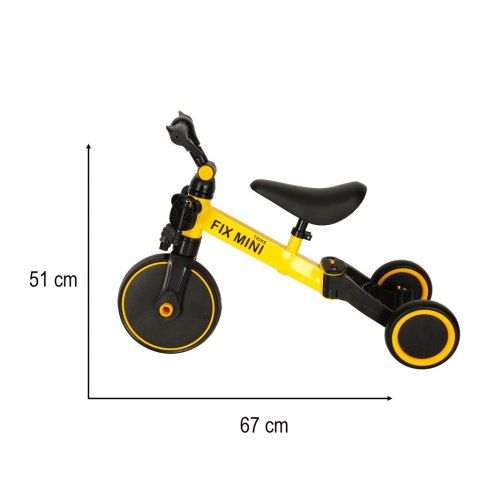 Rowerek biegowy Trike Fix Mini rower wielofunkcyjny 3w1 żółty Rowerek biegowy Trike Fix Mini rower wielofunkcyjny 3w1 żółty