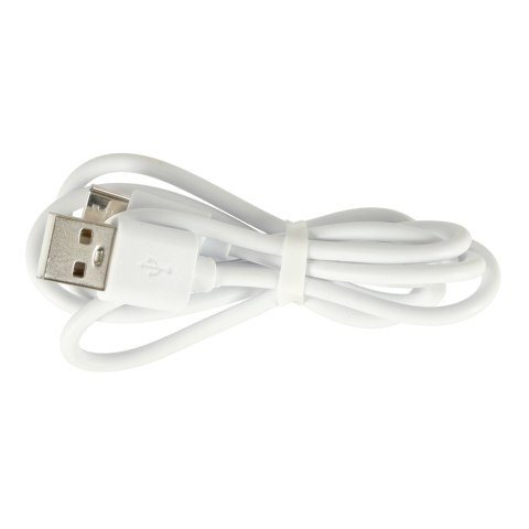 Wentylator biurkowy wiatrak przenośny bezprzewodowy USB z akumulatorem regulowany 4 poziomy mocy LED 38cm biały Wentylator biurkowy wiatrak przenośny bezprzewodowy USB z akumulatorem regulowany 4 poziomy mocy LED 38cm biały