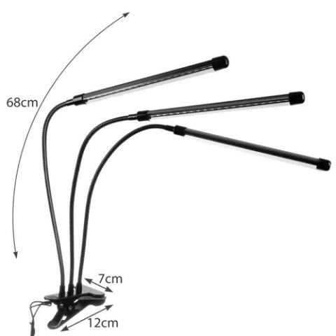 Lampa 20 LED 3szt. do wzrostu roślin Gardlov 19242 Lampa 20 LED 3szt. do wzrostu roślin Gardlov 19242