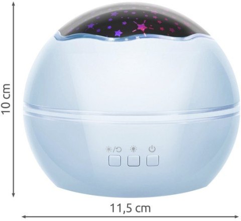 Lampka nocna z projektorem- niebieska LP16858 Lampka nocna z projektorem- niebieska LP16858
