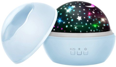 Lampka nocna z projektorem- niebieska LP16858 Lampka nocna z projektorem- niebieska LP16858