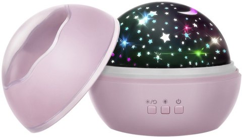 Lampka nocna z projektorem- różowa LP16859 Lampka nocna z projektorem- różowa LP16859