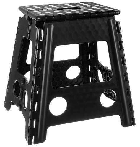 Stołek składany czarno-biały 39cm Stołek składany czarno-biały 39cm