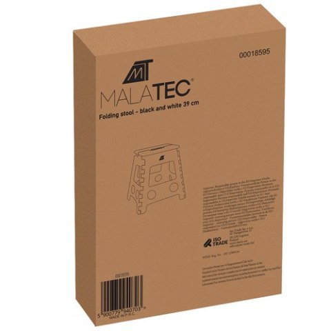 Stołek składany czarno-biały 39cm Stołek składany czarno-biały 39cm