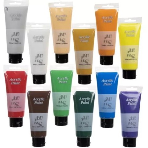 Farby akrylowe 12szt. 100ml Maaleo 20424 Farby akrylowe 12szt. 100ml Maaleo 20424
