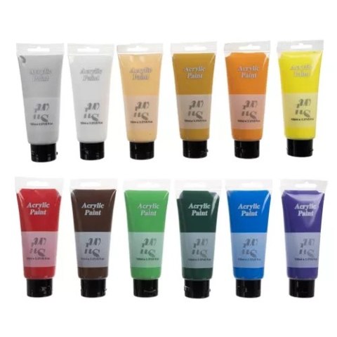 Farby akrylowe 12szt. 100ml Maaleo 20424 Farby akrylowe 12szt. 100ml Maaleo 20424