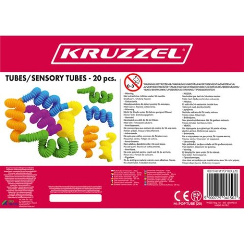 Rurki/ tuby sensoryczne- 20szt. Kruzzel 19741 Rurki/ tuby sensoryczne- 20szt. Kruzzel 19741