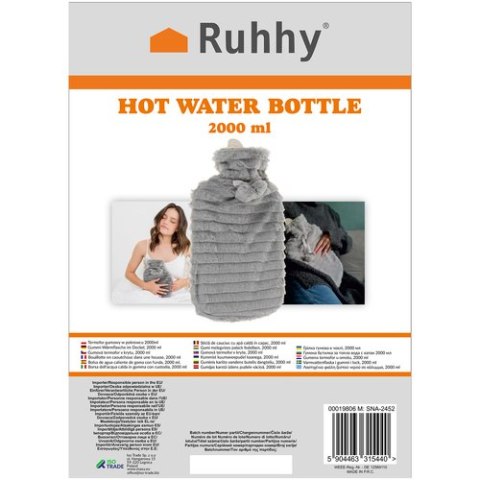 Termofor gumowy w pokrowcu 2000ml Ruhhy 19806 Termofor gumowy w pokrowcu 2000ml Ruhhy 19806