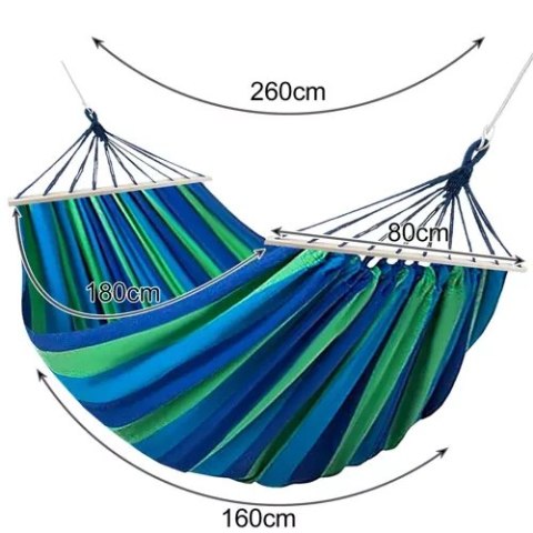 Hamak ogrodowy dwuosobowy 260x160cm Gardlov 21078 Hamak ogrodowy dwuosobowy 260x160cm Gardlov 21078