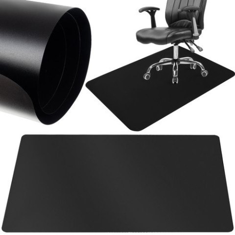 Mata ochronna pod krzesło 90x130cm RUHHY - czarna Mata ochronna pod krzesło 90x130cm RUHHY - czarna