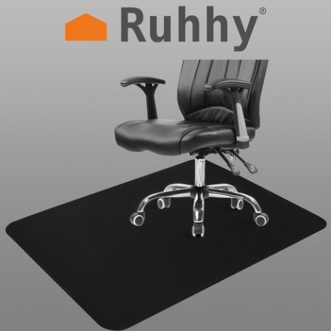 Mata ochronna pod krzesło 90x130cm RUHHY - czarna Mata ochronna pod krzesło 90x130cm RUHHY - czarna